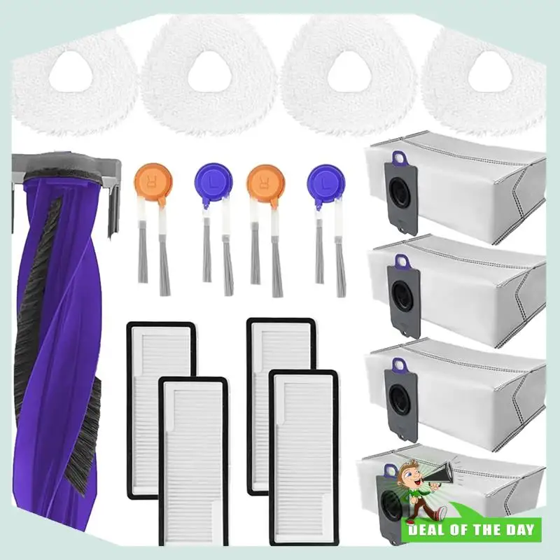 حزمة تسليم 24 ساعة مكونة من 17 مجموعة ملحقات لـ NARWAL Freo Z10 Ultra Freo Z10 مكانس كهربائية للكنس فرشاة رئيسية فرش جانبية تصفية خرقة