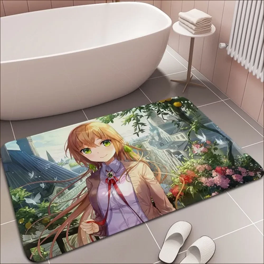 Anime Girls Floor Mat Entrance Door Mat Washable Non-Slip Living Room Sofa Chairs Area Mat Kitchen Welcome Doormat