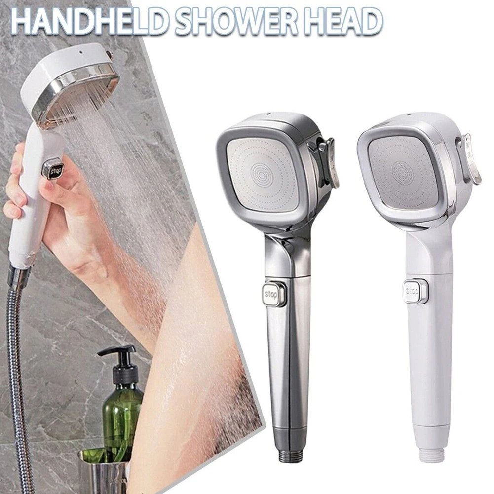 

4 Modes High Pressure Shower Head With On/Off Button Sprayer Nozzle Filter Water Saving Adjustable Shower Nozzle Filter For Bath