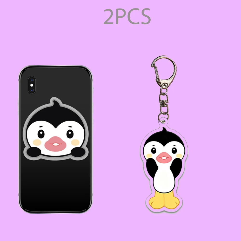 NEXZ حامل هاتف المفاتيح 2 قطعة/المجموعة الكرتون جديلة PVC قابلة للتطوير فين حامل الاكريليك الطباعة قلادة حلقة رئيسية Haru Seita المشجعين هدية #5