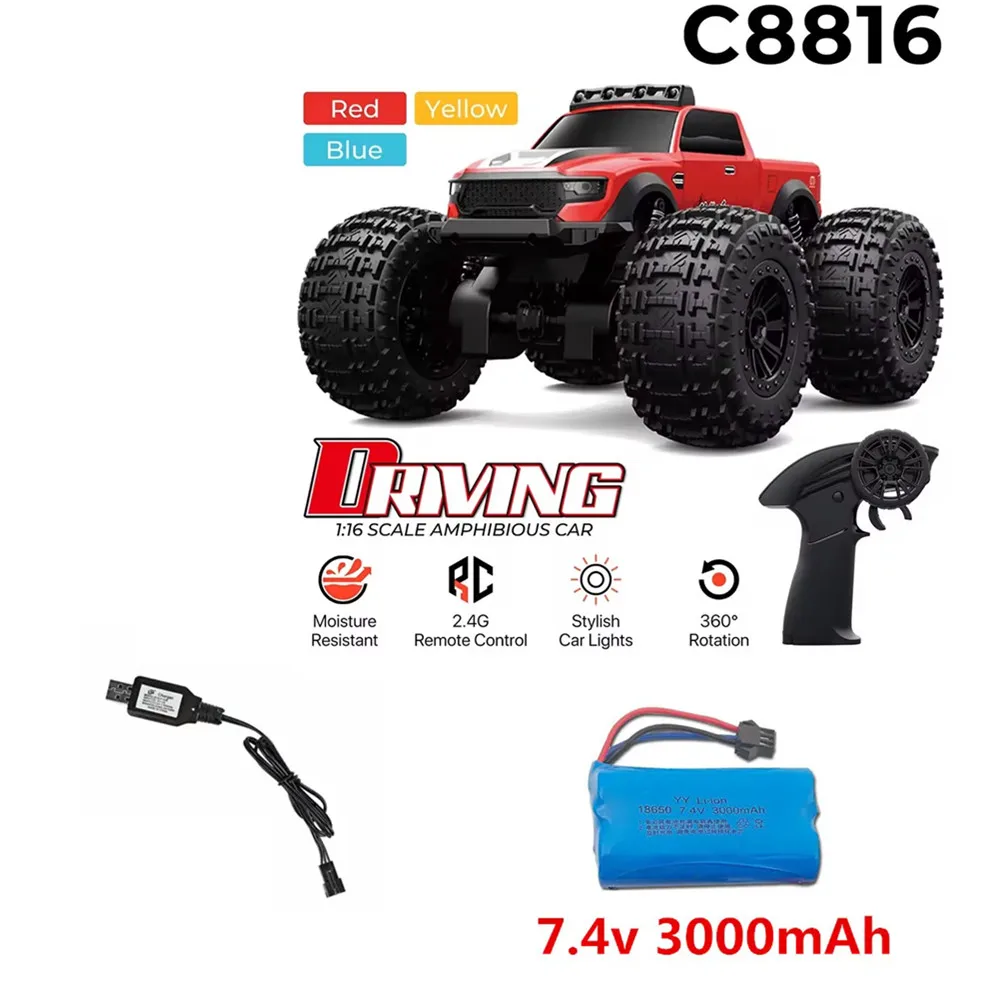 7.4V 3000mAh 18650 Li-ion Battery For JJRC C8816 RC Car Parts