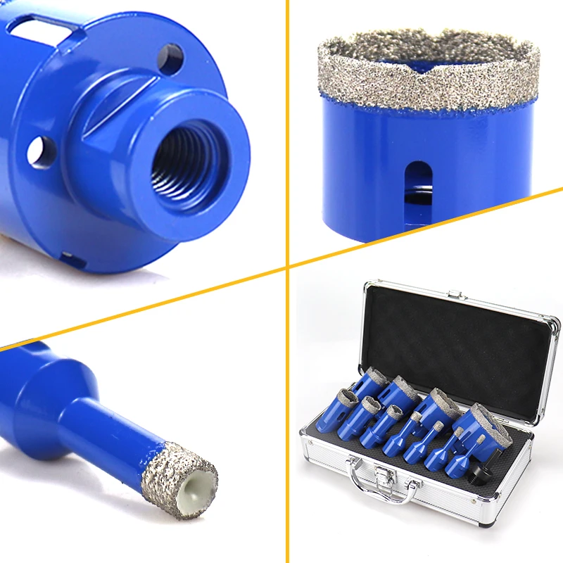 

Power Tool Accessories Diamond Coated Core Drill Bit Set Vacuum Diamond Hole Saw Cutter for Marble Tile Glass Fast Drilling