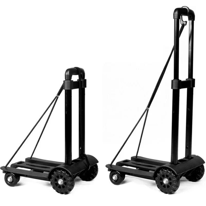 for  Duty Foldable Hand Sack Wheel Trolley Folding Truck Barrow Cart Travel Luggage Shopping Cart Portable Home Use Car