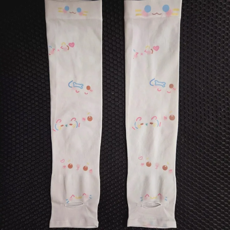 

Sun Protection Lce Sleeve Fashion Version Kawaii Graphic Printing Sunscreen Sleeves Anti-UV Breathable Arm Sleeves