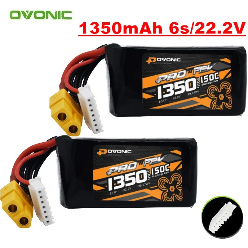 NEW 150C 1350mAh 6s 22.2V LiPo Battery For RC Helicopter Quadcopter FPV Racing Drone Parts 6S Rechargeable Battery With XT60