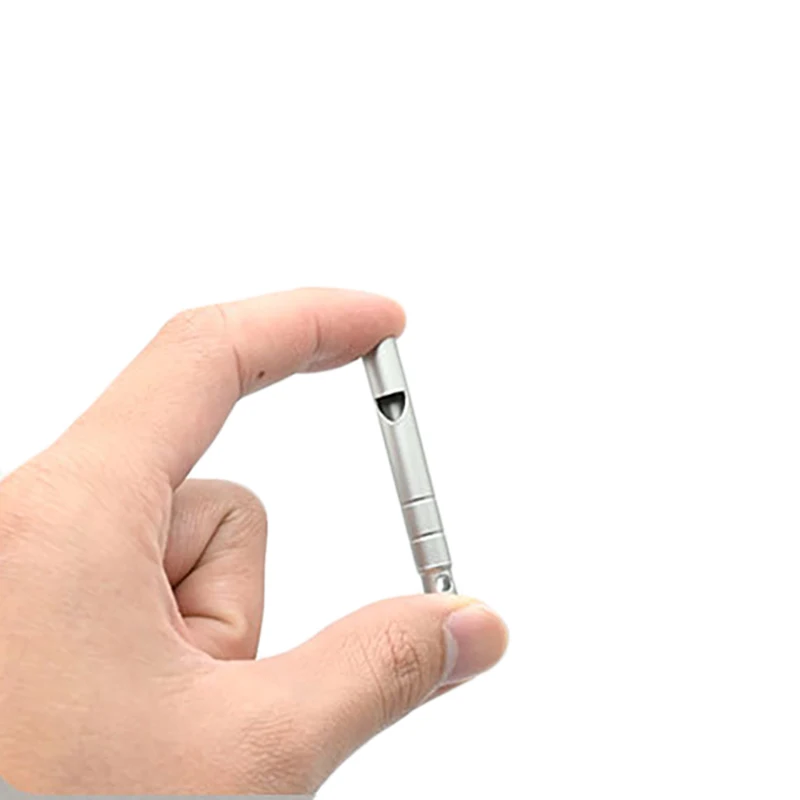 ضوء عالي ماتي رمادي Ti TC4 التيتانيوم إنقاذ الحياة صفارات الطوارئ حرس السلامة صافرة المفاتيح قلادة EDC أداة هدية #3