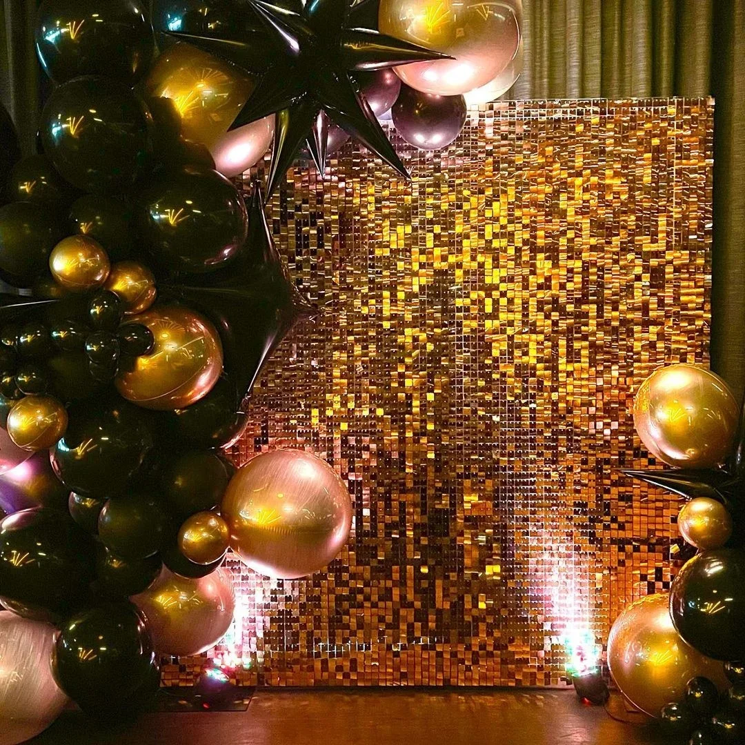 Air Active Disco Decorative Pet Decorative Shiny Decorative Advertising Board Shimmer Sequin Wall Panel