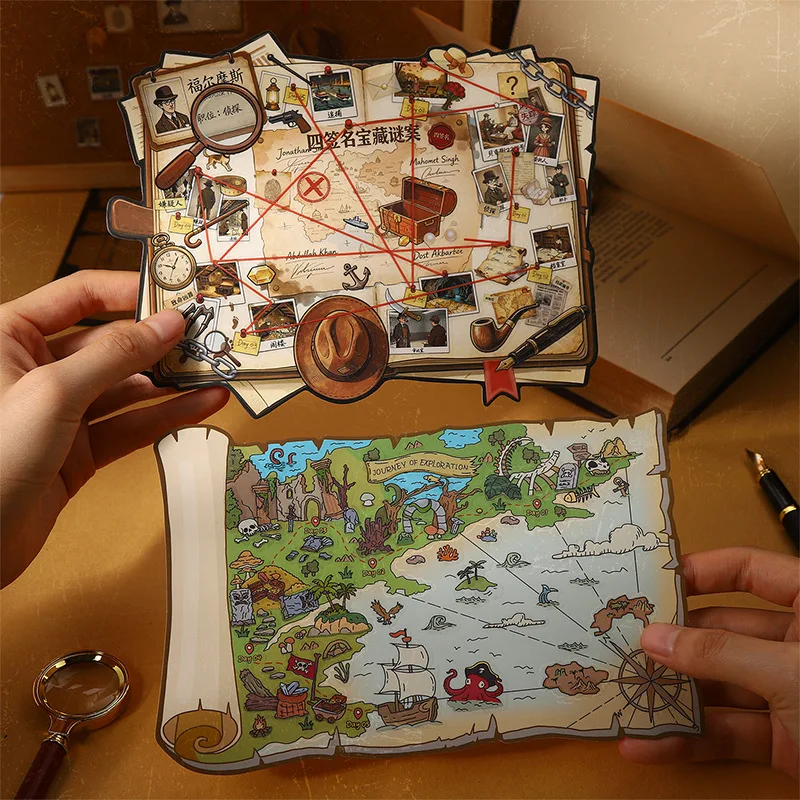 1 Packung/2 Packungen Explorer's Notebook Series Vintage Scene Sticker Pack Journal Decoration Supplies 2 Stile Kawaii-Aufkleber