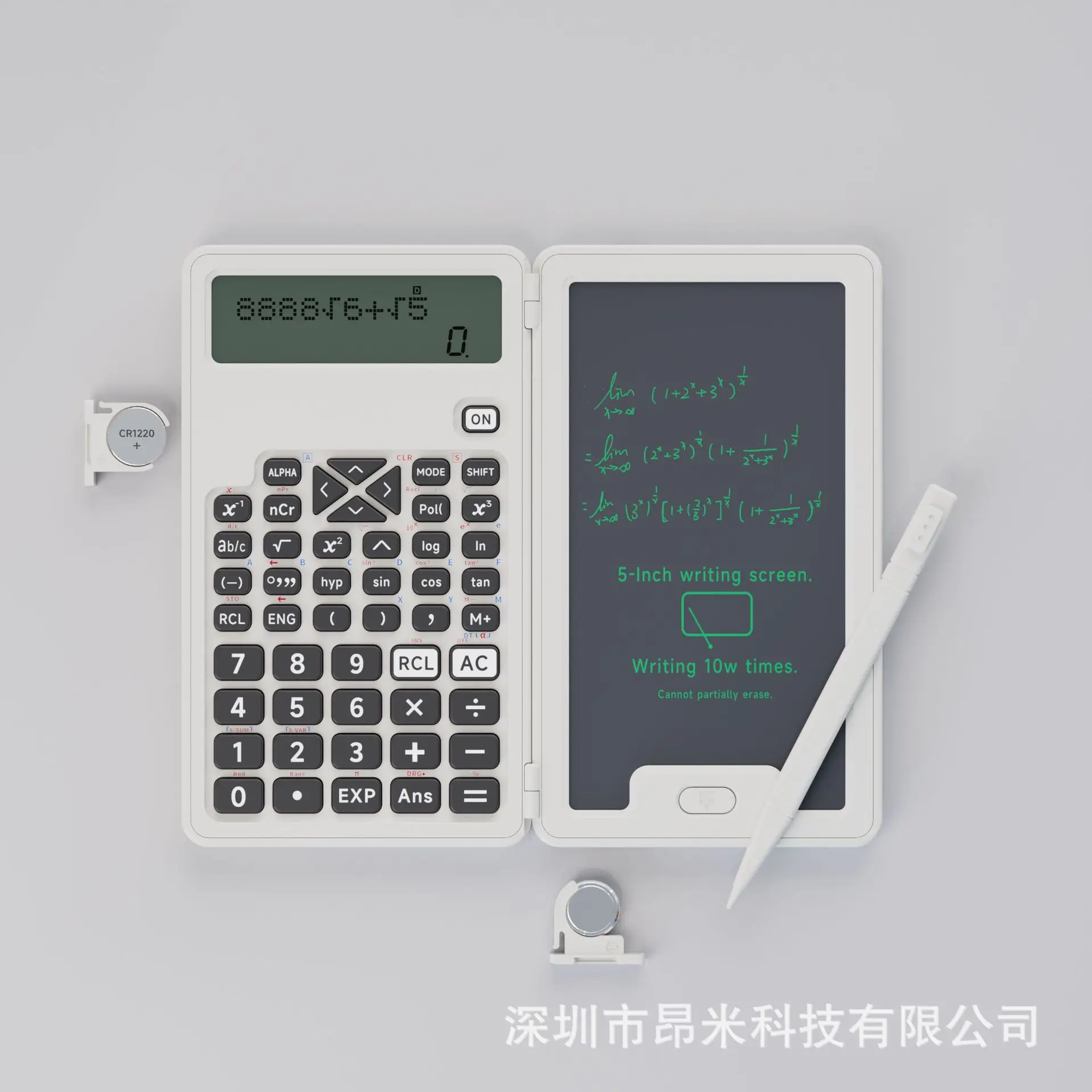 Upgraded Basic Calculator with 6.7 Inch Notepad Standard Calculator Pocket 12 Digits Function 2 in 1 Portable for School Office