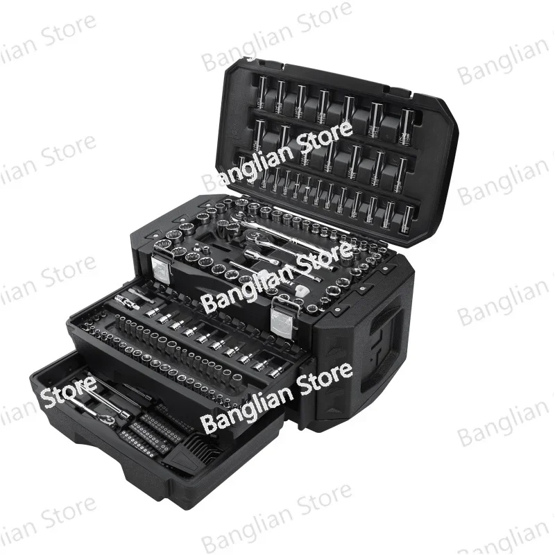 215-Piece Mechanics Tool Set, Multiple Drive, Chrome Finish