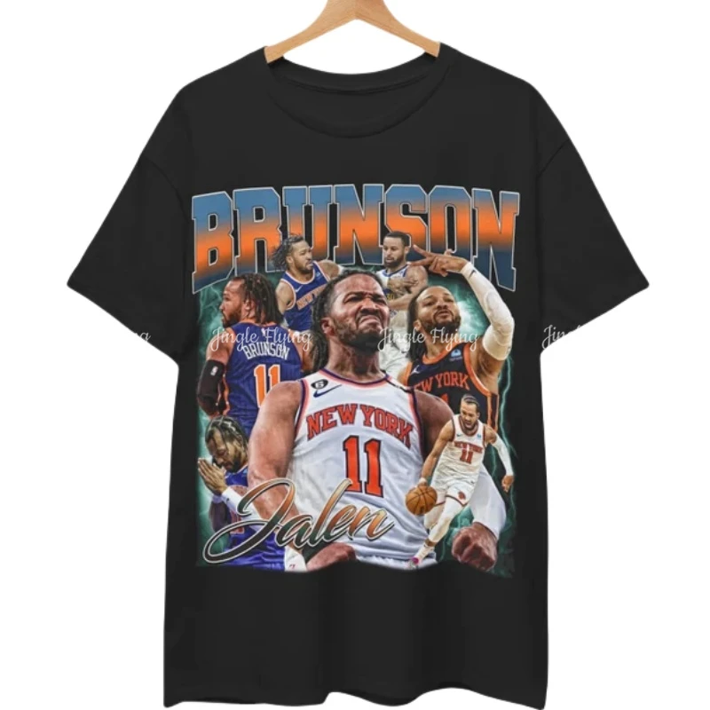 Футболка Jalen брюнсон Винтажная футболка с графическим рисунком в стиле 90-х футболка большого размера унисекс подарок