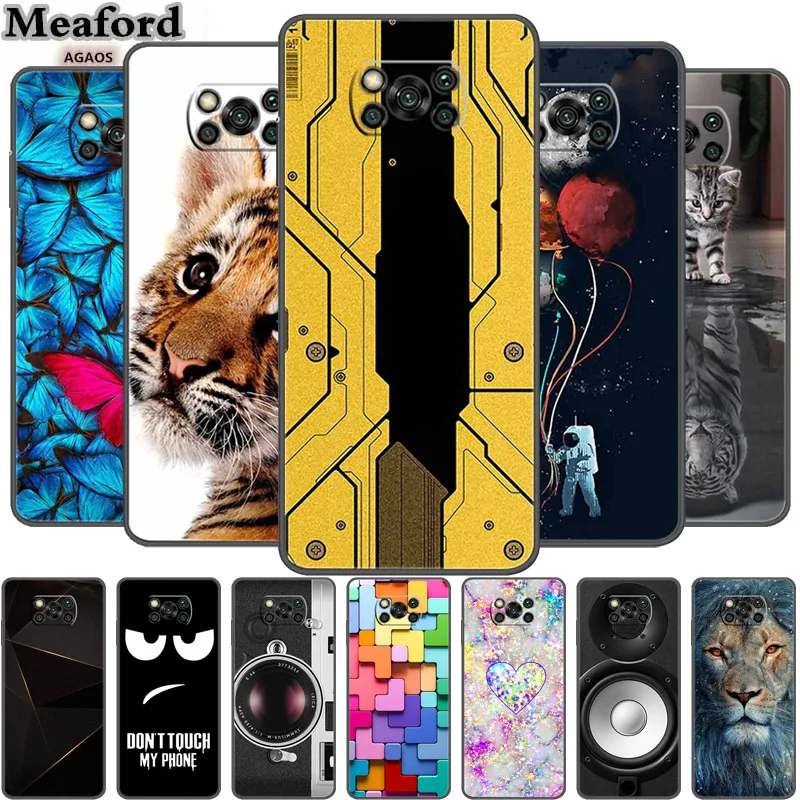 For Poco X3 Pro Case Cool Silicone TPU Soft Print Phone Cover For Xiaomi Poco X3 NFC Case Funda Pocophone X3 Pro PocoX3 Pro Capa