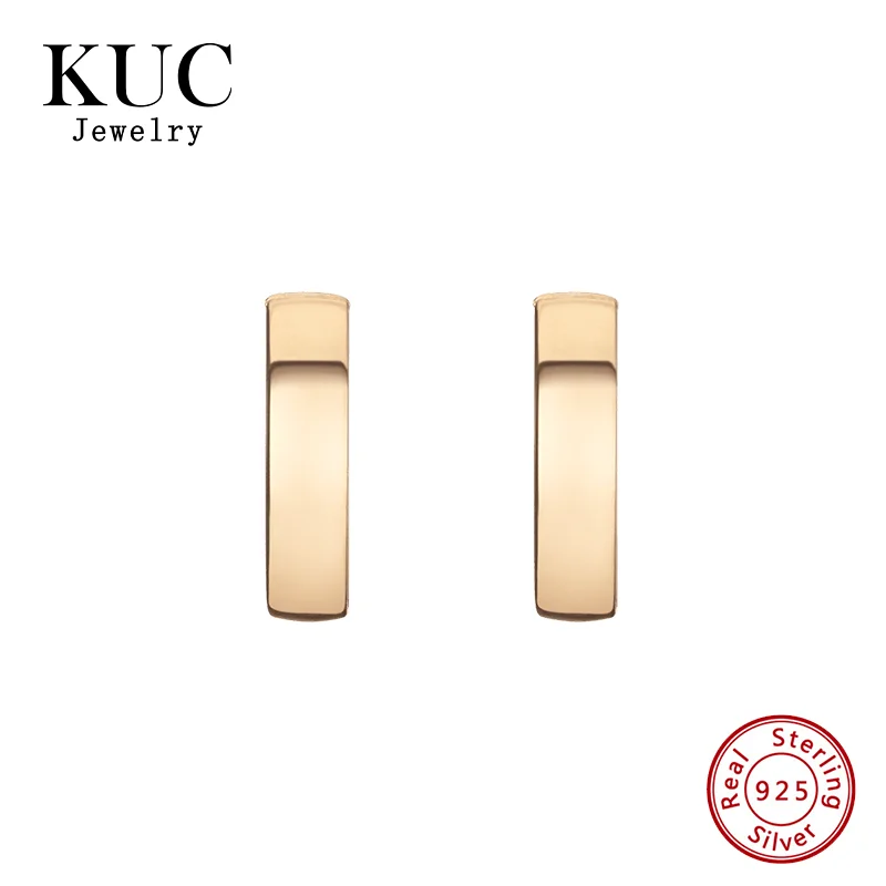 

925 Sterling Silver Minimalist Luxury Matte Clip on Earring Gold Plated Fine Jewelry Trendy Bold Oval Hoop Earrings