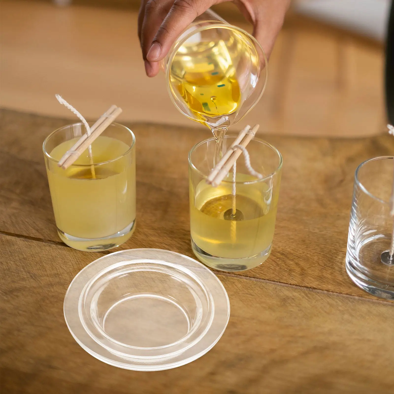 3Pcs Aroma Lamp Oil Dish Deep Hat Replacement Glass Tray Fits Most Wax Warmers Reusable Scented Wax Melt Warmer Plate Fragrance