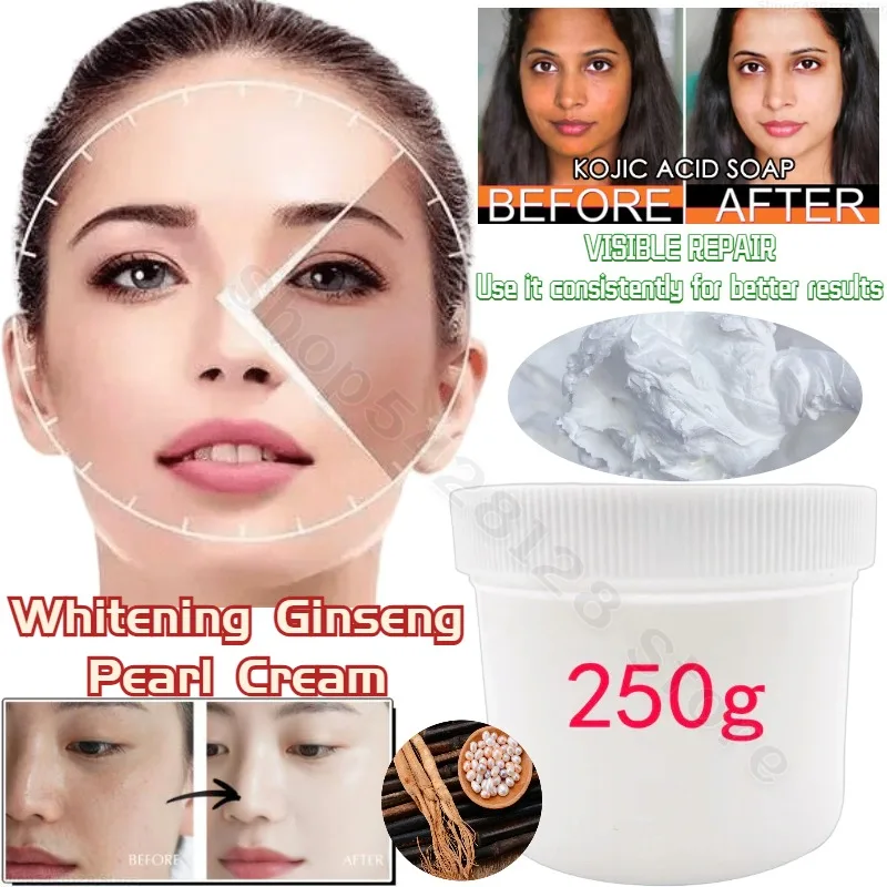 Ginseng Pearl Whitening Cream Can Be Used As Foundation To Lighten Small Fine Lines Brightening Cream 250g 500g