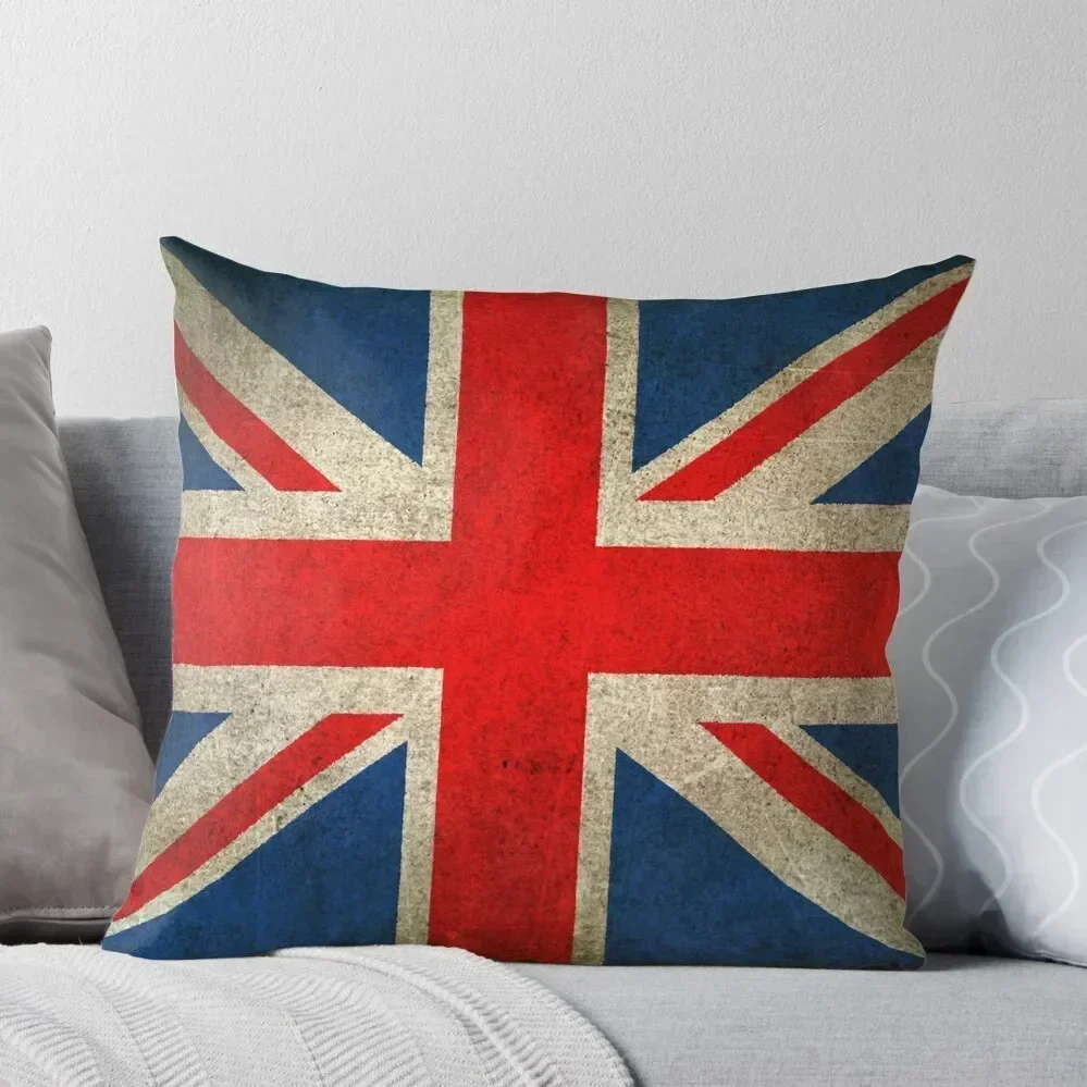 

Old and Worn Distressed Vintage Union Jack Flag Throw Pillow Pillowcases Bed Cushions Christmas Throw Pillows Covers pillow