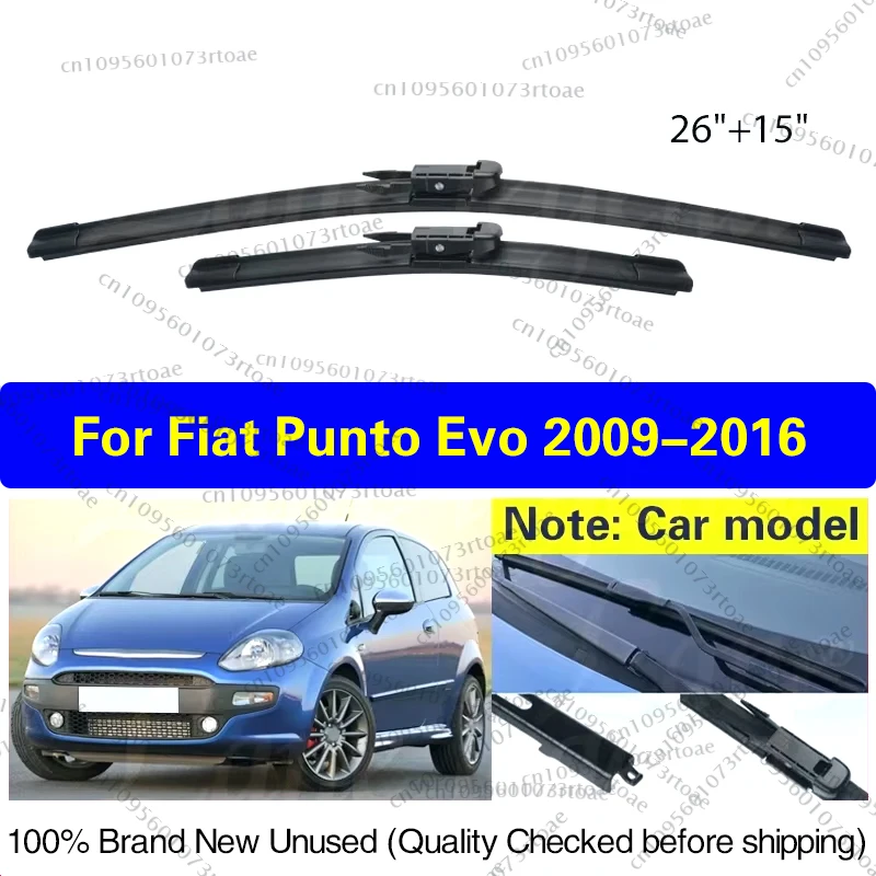 

Car Wiper Blades For Fiat Punto Evo 2009-2016 Windshield Windscreen Front Window Blades Car Rain Brush 26"+15" Car Accessories