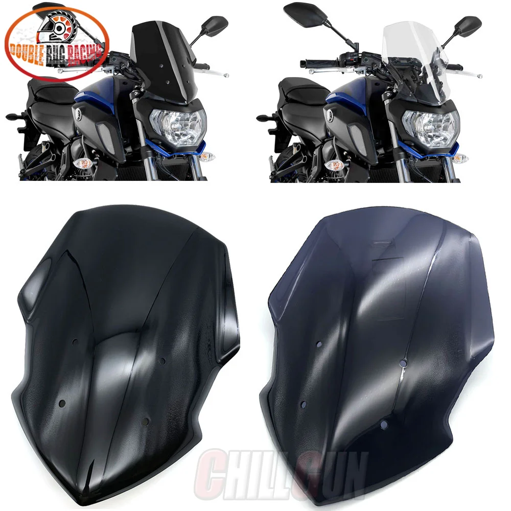 

Motorcycle Accessories Windshield WindScreen Wind Deflector Visor Viser Fits For 2018-2020 MT07 FZ07 MT-07 FZ-07 '18-'20 2020