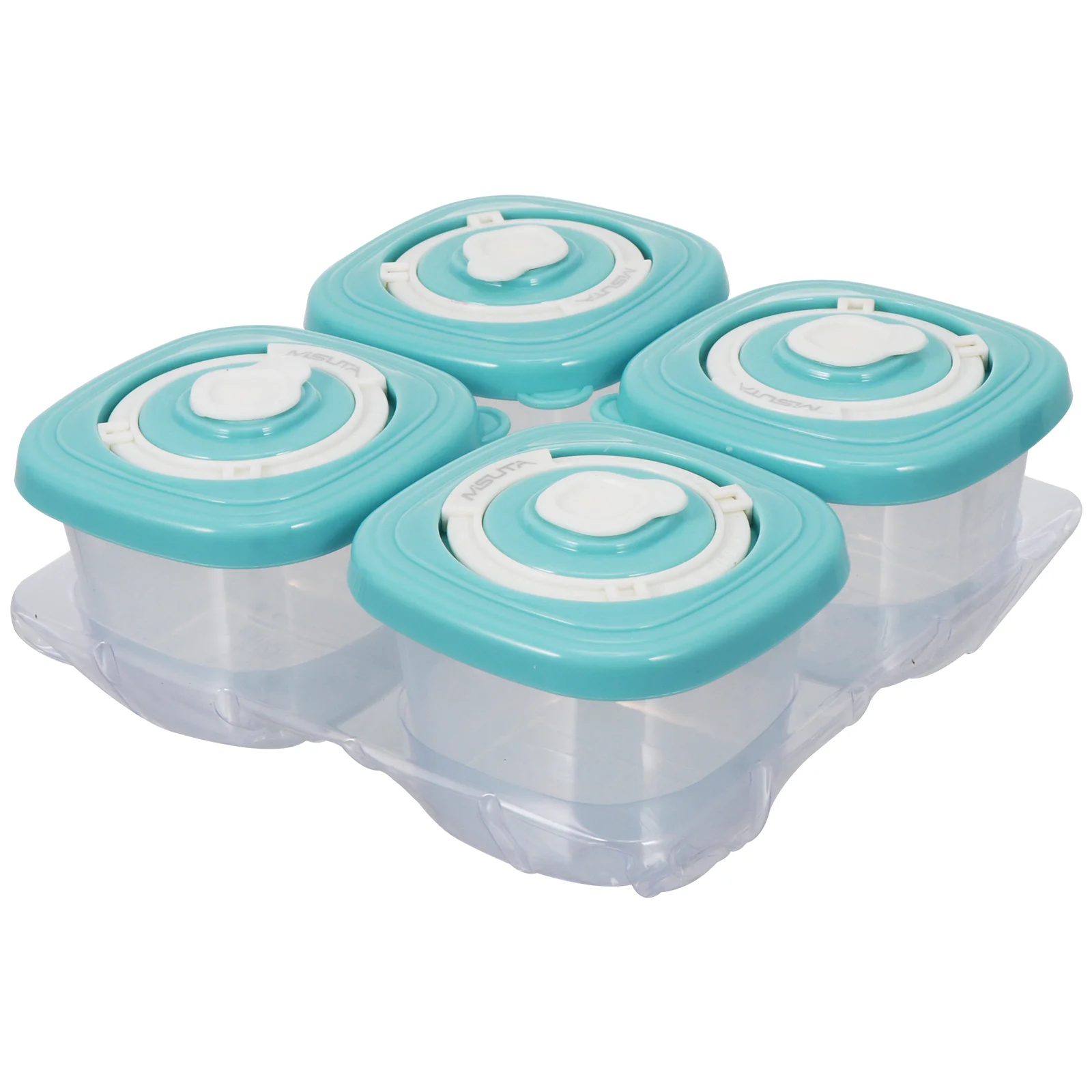 

4 Pcs Portable Food Supplement Box Baby Toddler Blocks Polypropylene (pp) Storage Tray Container