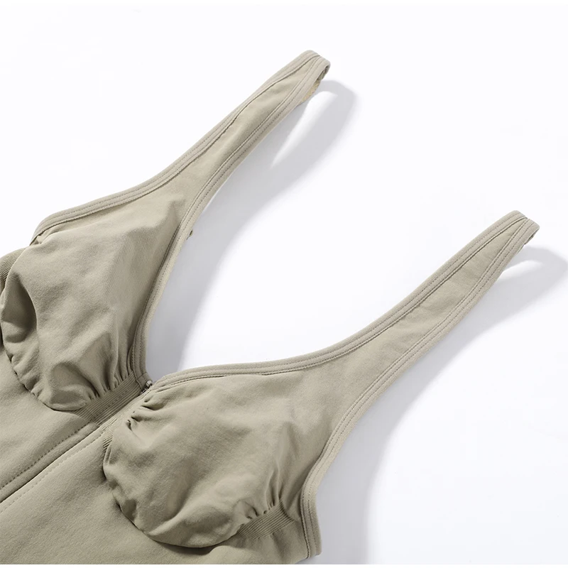 Corsés sexys ajustados, body sin mangas con cuello en V y cremallera para mujer, monos de mujer, mono sin espalda ajustado para primavera-verano 2026