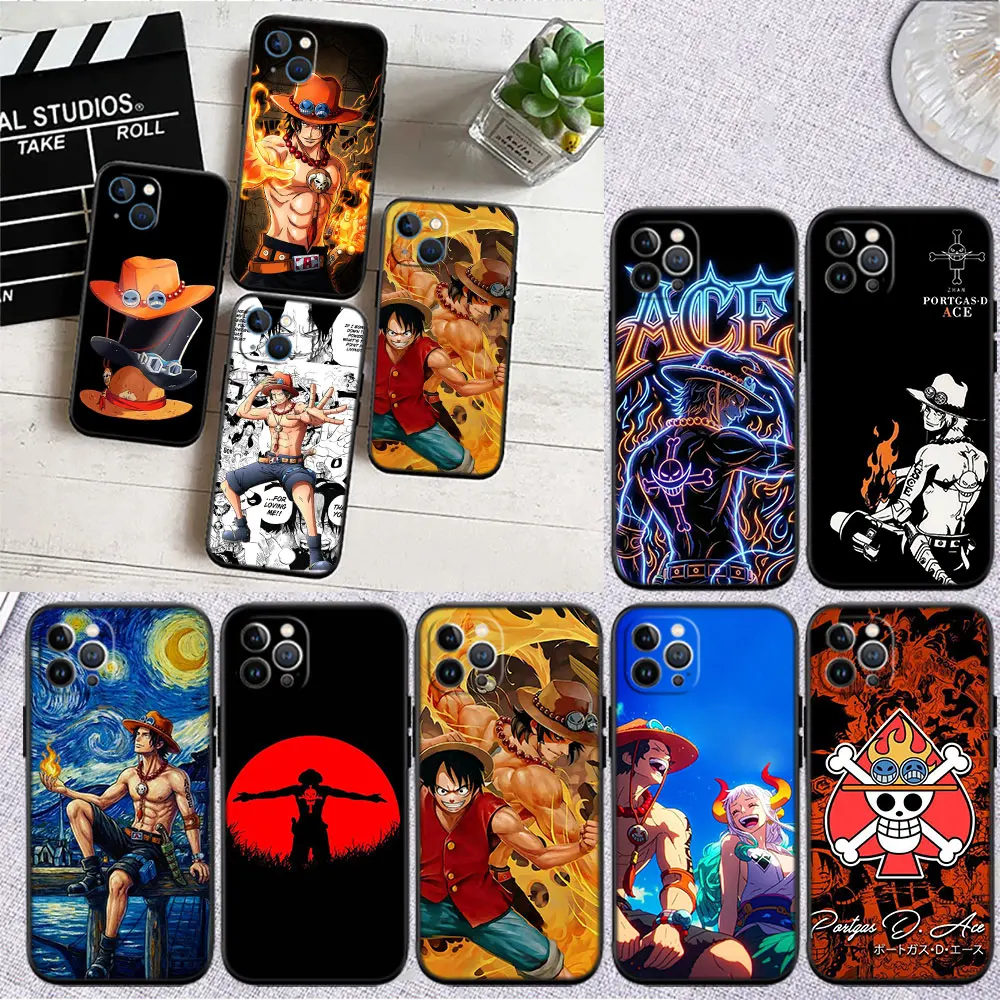 OH44 One Piece ACE Soft Shell Phone Case for Samsung Galaxy S20 S21 S22 Ultra FE + Plus A21S A22 A24 A25 A26 A30 A30S A31