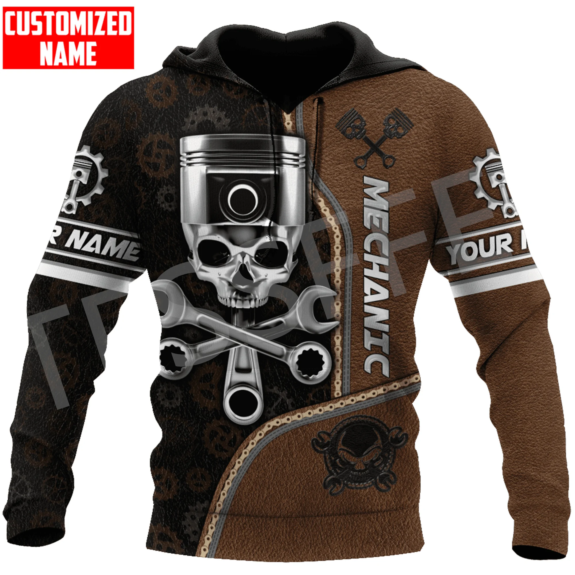 

NewFashion Custom Name Cosplay Mechanic Worker Machinery Retro Tracksuit 3DPrint Harajuku Casual Pullover Jacket Funny Hoodies B