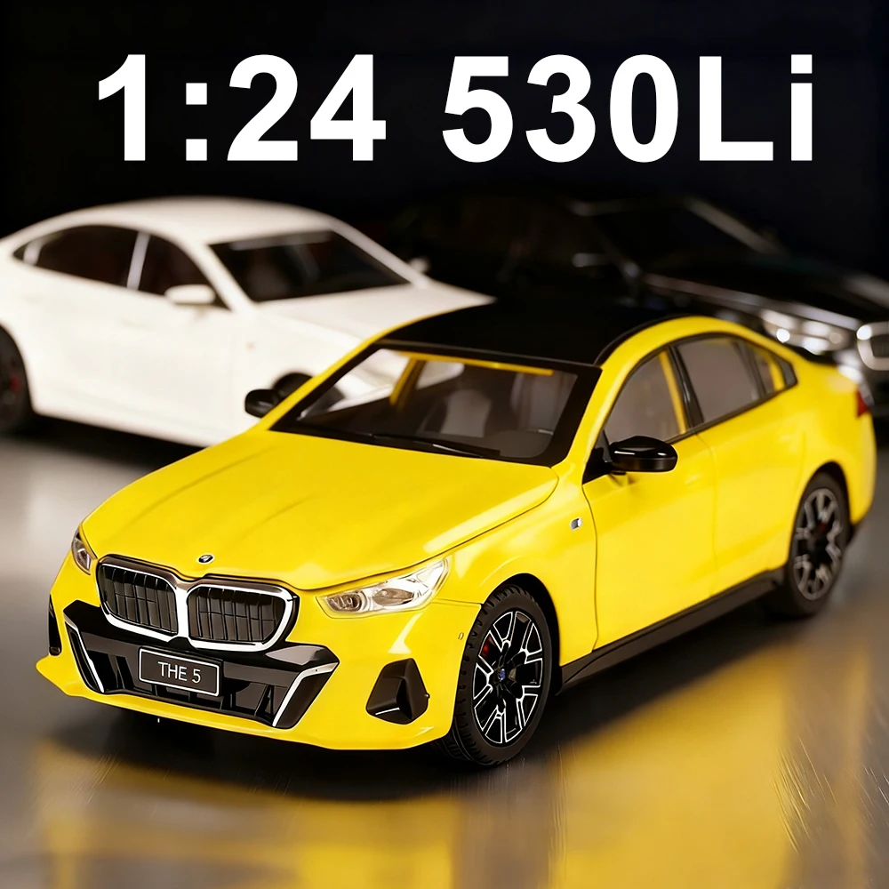 1:24 530li x5 modelo fundido brinquedos liga carro som luz puxar para trás portas abertas carros esportivos em miniatura para presente de natal das crianças