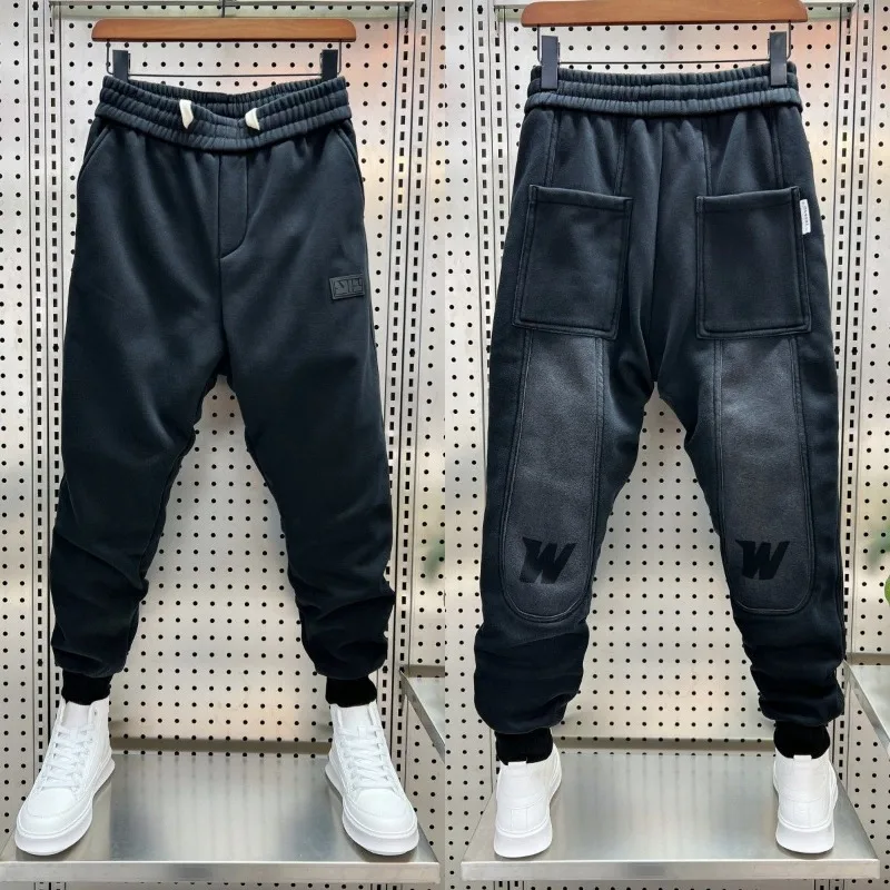 Autumn Winter New Men Harem Pants Black Joggers Sweatpants High Quality Brand Loose Trousers Fashion Outdoor Casual Sportswear