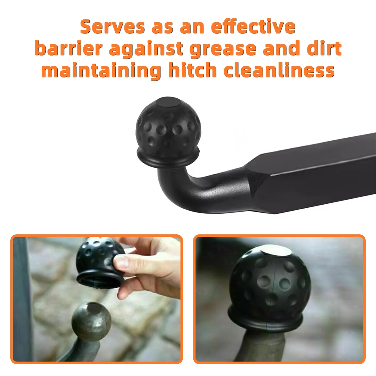 1/2pcs Trailer Towing Ball Cover Rubber Attachment Protective Cover Durable Multi Color Towing Ball Dust Cover Automotive Parts view 3