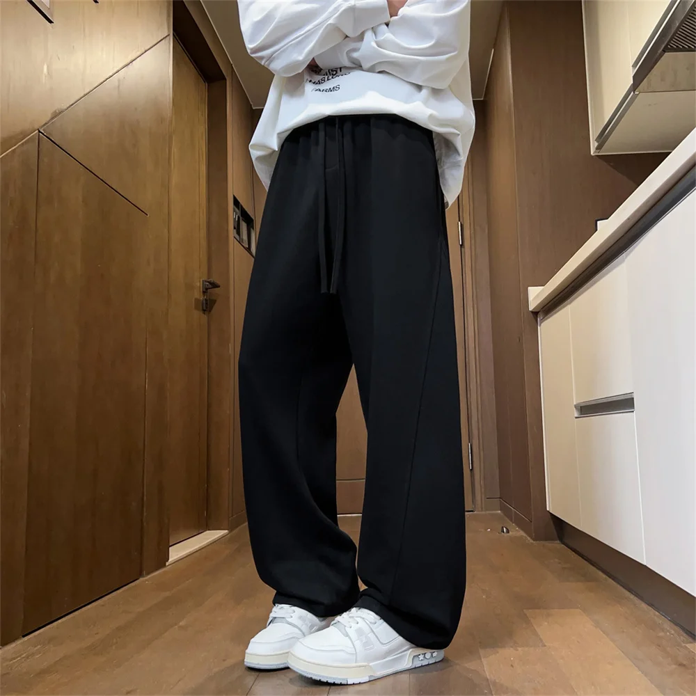 

American high street casual pants, men's spring trendy brand loose sport sweatpants, heavyweight drape straight-leg pants