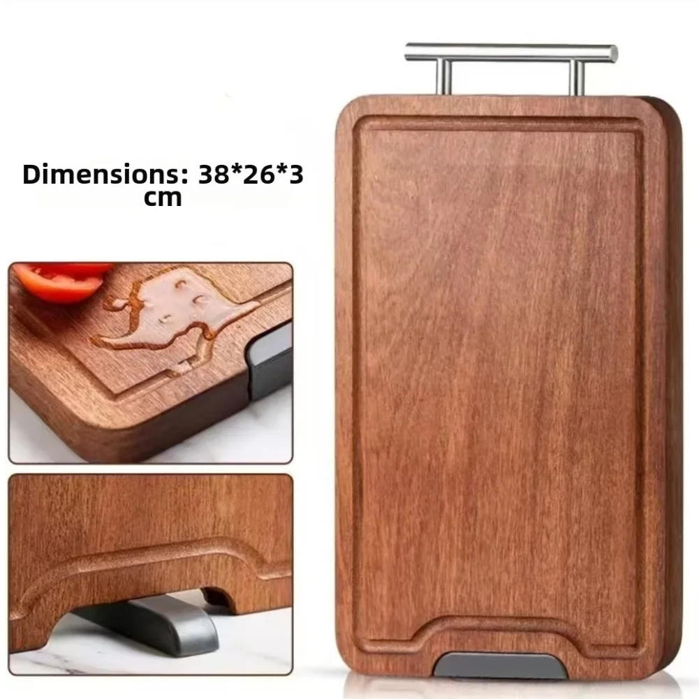 

1PC Wood Cutting Board 38*26*3cm Kitchen Ebony Wood Cutting Board Household Doublesided Chopping Board Kitchenware Parts