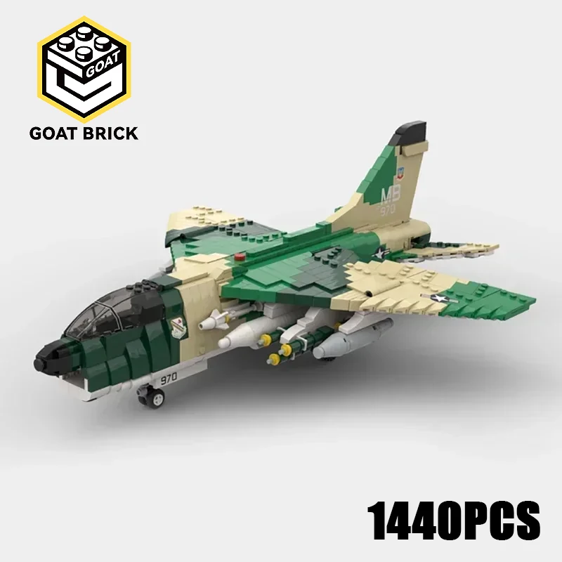 

Moc строительные кирпичи военная модель 1:35 A-7D Corsair II технология истребителя модульные блоки подарки рождественские игрушки наборы «сделай сам» сборка