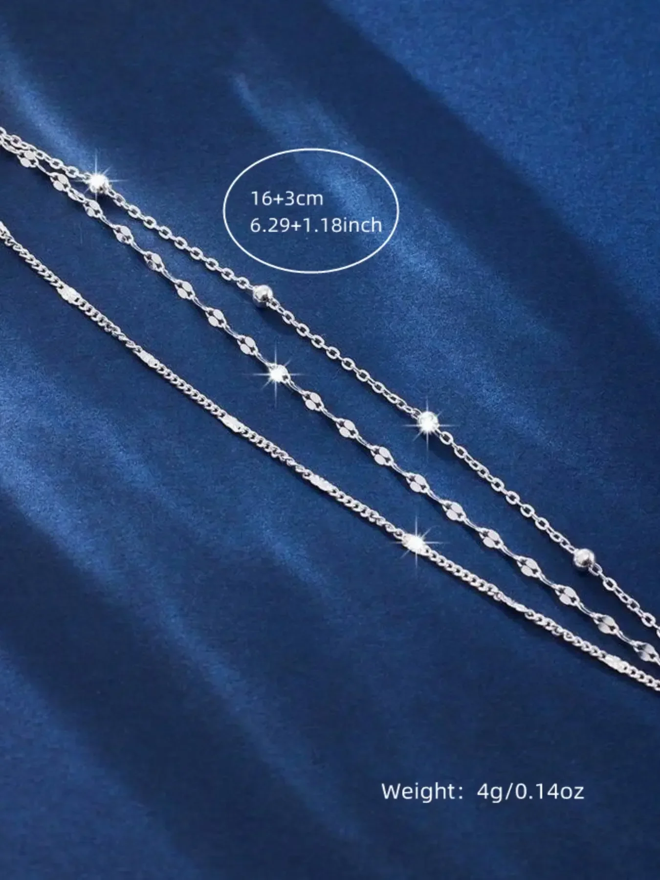 Elegant Chain Bracelet for  Women & Girls Cuff Bracelet Stackable Anklet Delicate Jewelry Perfect for Engagement Weddings Party, Daily Wear Anniversary Gift Summer Beach Style