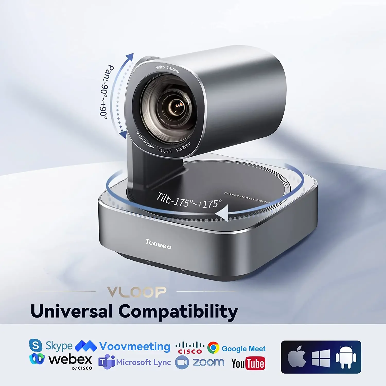 TEVO- VL12U 4k Usb3 Ip Poe Auto Focus Video Conference Camera 12x Optical Digital Zoom for Conference System Zoom Teams Meetings