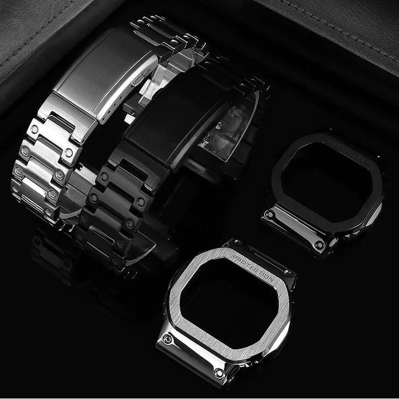 حزام من الفولاذ المقاوم للصدأ للرجال ، حزام حافظة معدل ، ملحقات ، مناسب لـ Casio 5600