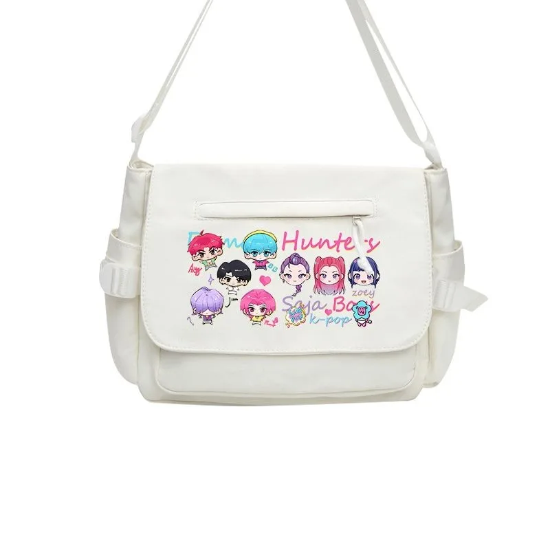 KPop Demon Hunters Anime Cartoon Rumi Mira Zoey schoudertas, modieuze eenvoudige casual draagbare crossbody tas voor mannen en vrouwen