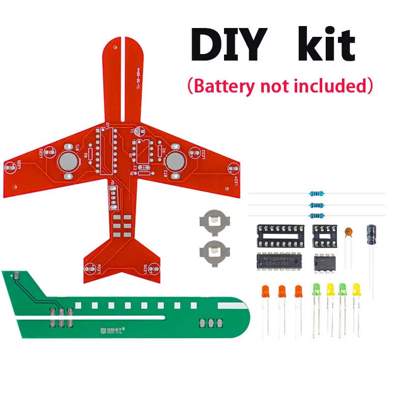 Small aircraft flashing circuit building kit running lights DIY soldering practice circuit board bulk TJ-56-684