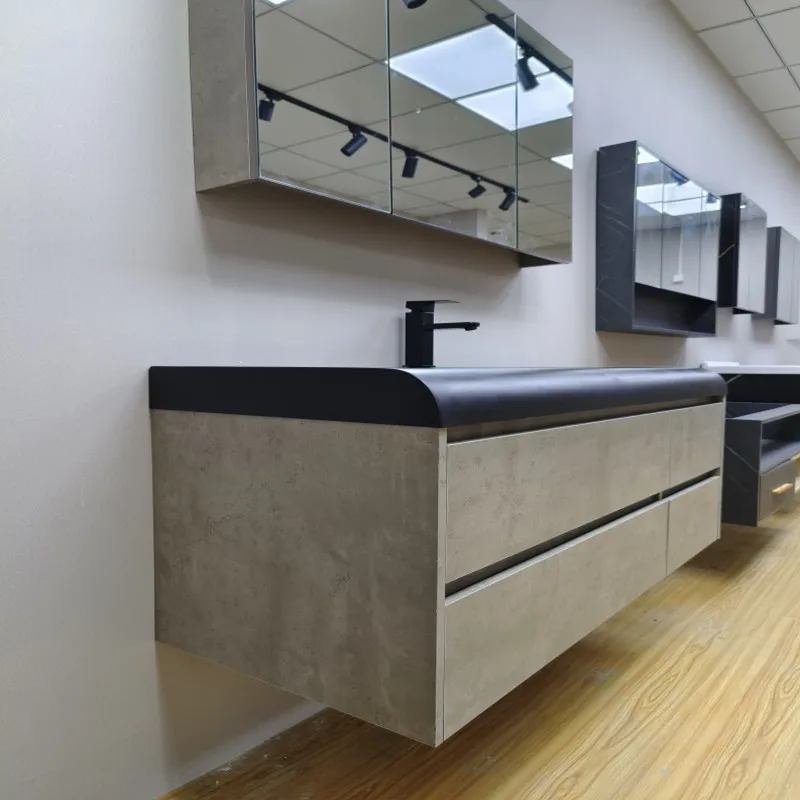 

Italian minimalist black washbasin bathroom cabinet combination toilet washbasin washbasin bathroom smart basin wall cabinet