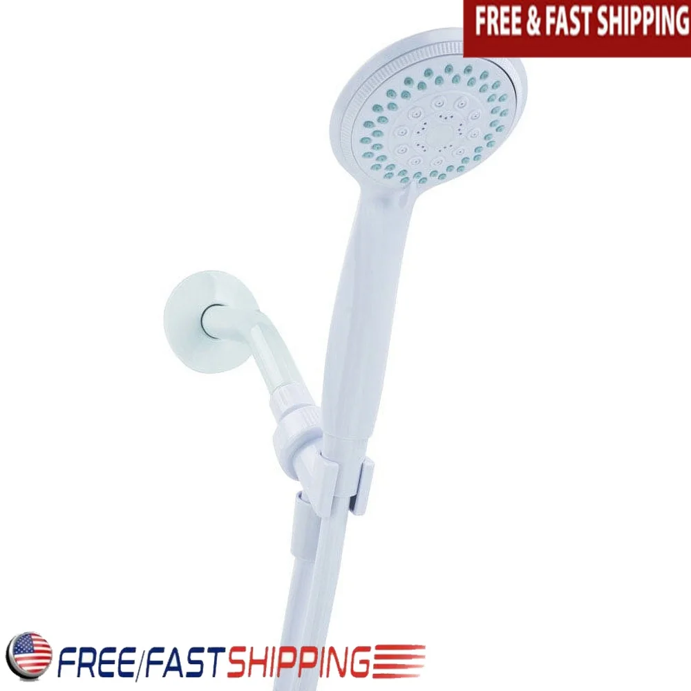 

5-функциональная ручная насадка для душа, экономия воды, легко чистящиеся насадки, универсальная установка, 3 настройки, резьбовая уплотнительная лента в комплекте