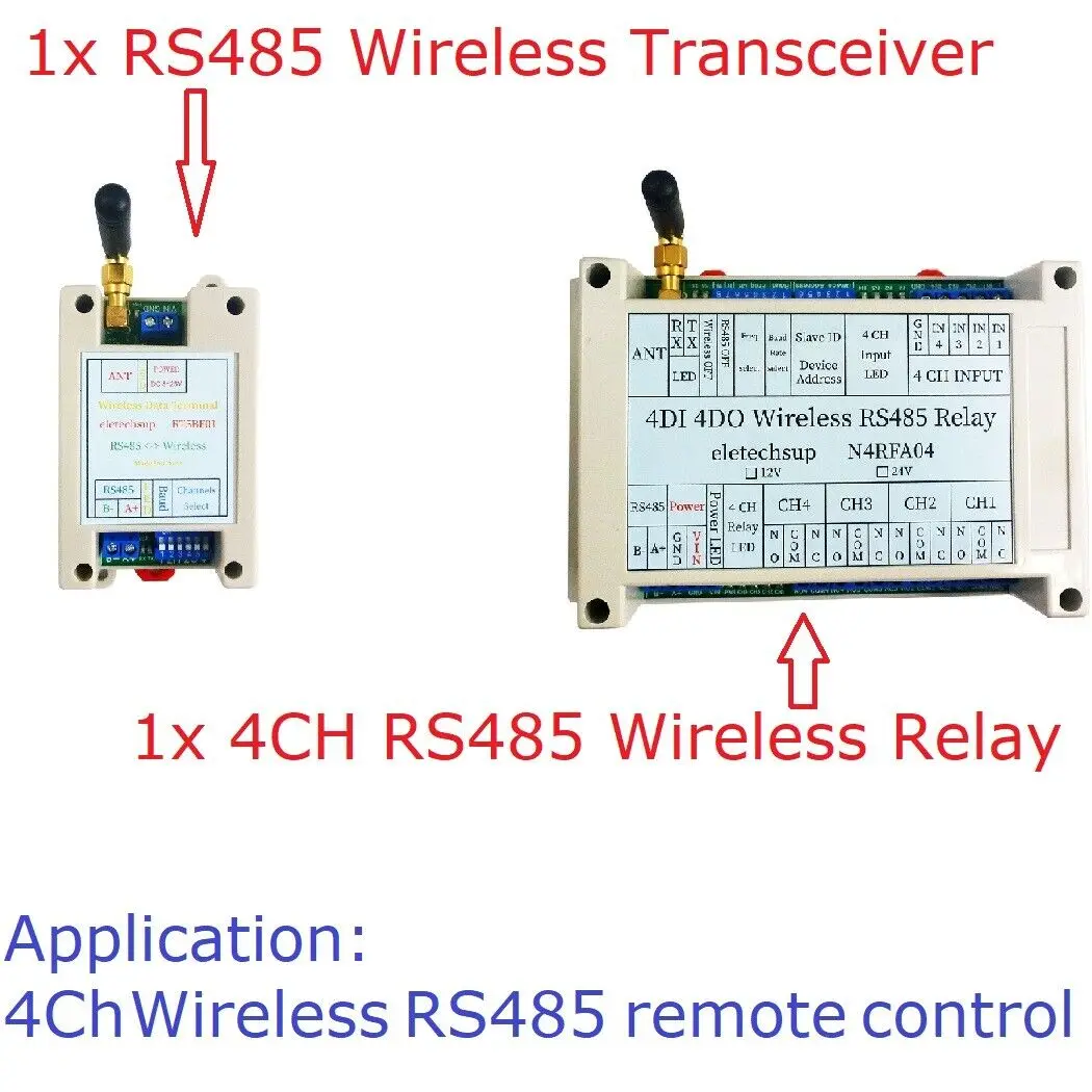 

DI DO Master Slave 433M RF Wireless контроллер передачи данных RS485 релейная шина