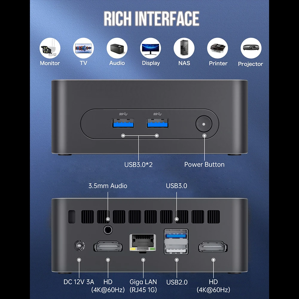 MLLSE G3 PC Mini Alder Lake N100 Windows 11 Pro Intel 12 DDR4 8GB RAM 256GB ROM WiFi 4 BT5.2 komputer Desktop Pc Mini bekerja