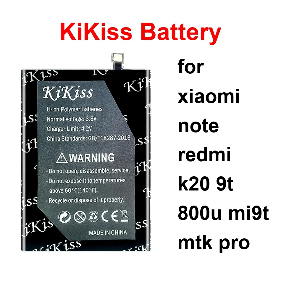 

Mobile Phone Battery Durable BM54 BP40 BN629T Version 5000-6600Mah For Xiaomi Note Redmi K20 9T 800U Mi9t Mtk Pro