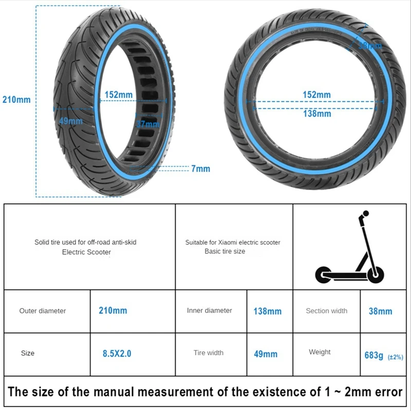8.5 Polegada Pneu Inflável à Prova de Explosão de Pneus Scooter Elétrico Compatível Para Xiaomi M365/Pro/1S