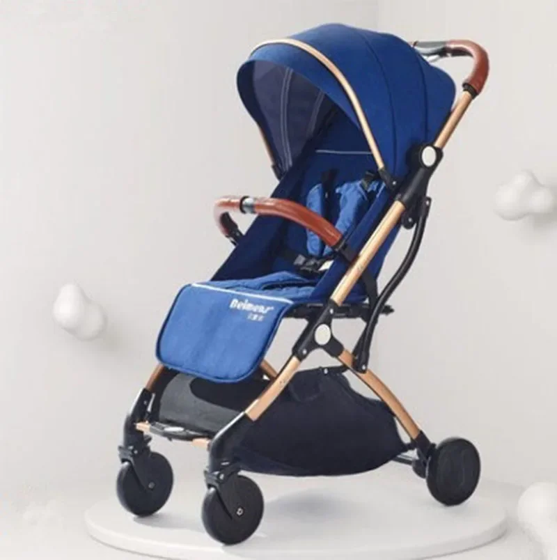 Baby Stroller Portable High Landscape Newborn Two-way Swivel Seat Travel Stroller Foldable Adjustable Shock Absorbing Stroller