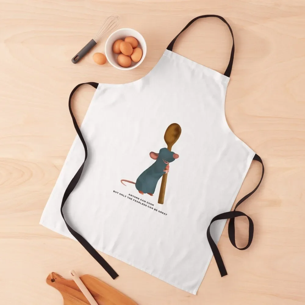 

Anyone Can Cook, Remy Ratatouille Apron Manicurists Kitchen Items Hairdressing Hairdresser Accessories Kitchen Front Apron