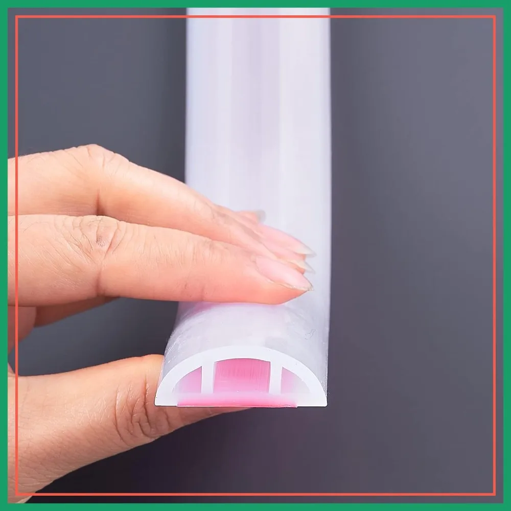 

Foldable Shower Threshold Dam, 39 Inch Transparent Silicone Water Stopper for Bathroom