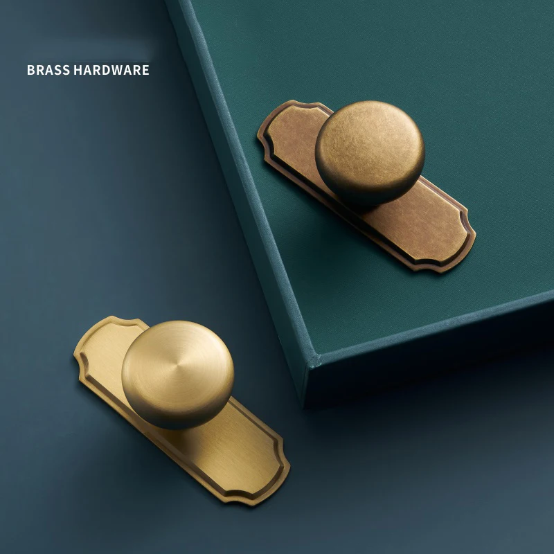 Beicai Brass Furniture Handles Matt Nickel Yellow Bronze Pulls With Base Cupboard Wardrobe Dresser Shoe Box Drawer Cabinet Knob