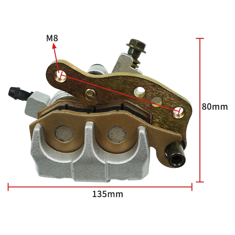 1pair Motorcycle Front Left Right Brake Caliper Disc Brake Pump Adapter Silver For Kawasaki KVF650 KVF750 KRF750