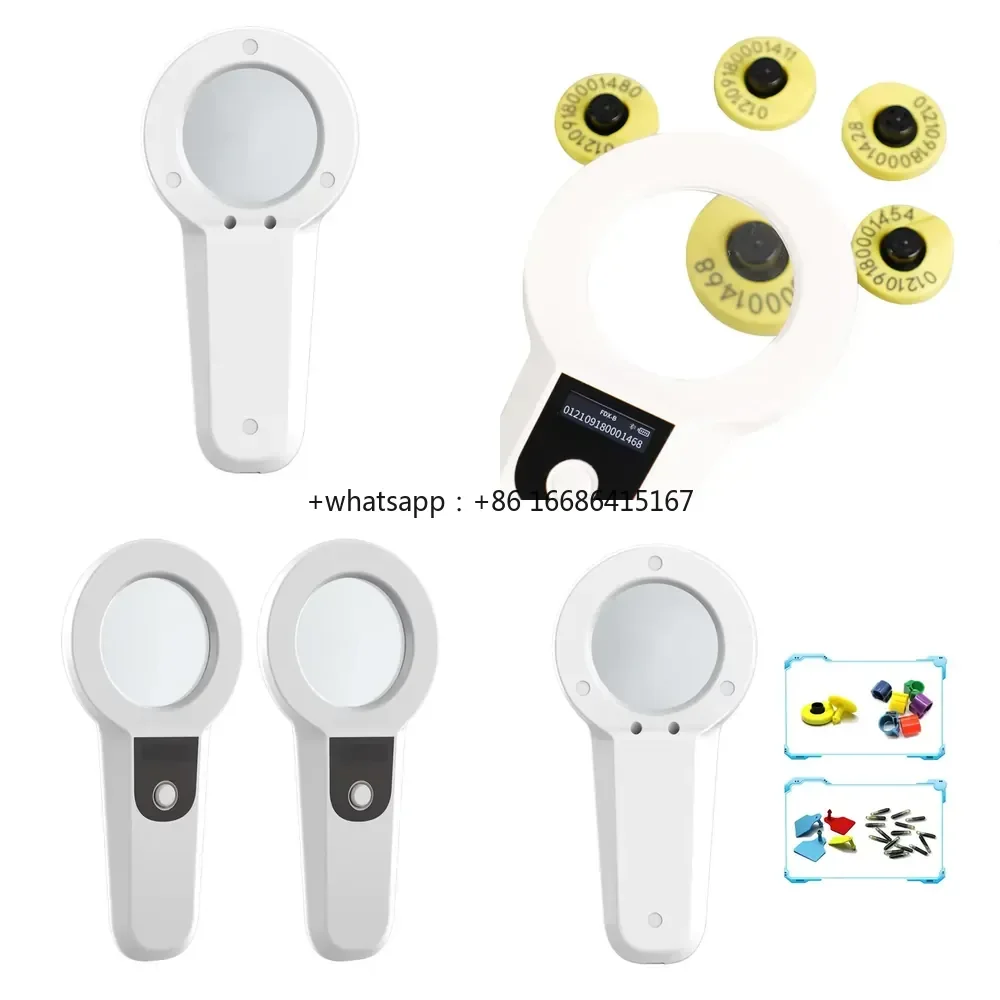 

DEJ-200C High-Capacity RFID Animal Tag Reader for Cattle Sheep Pigs | 1024 Storage | USB Data Export to Excel