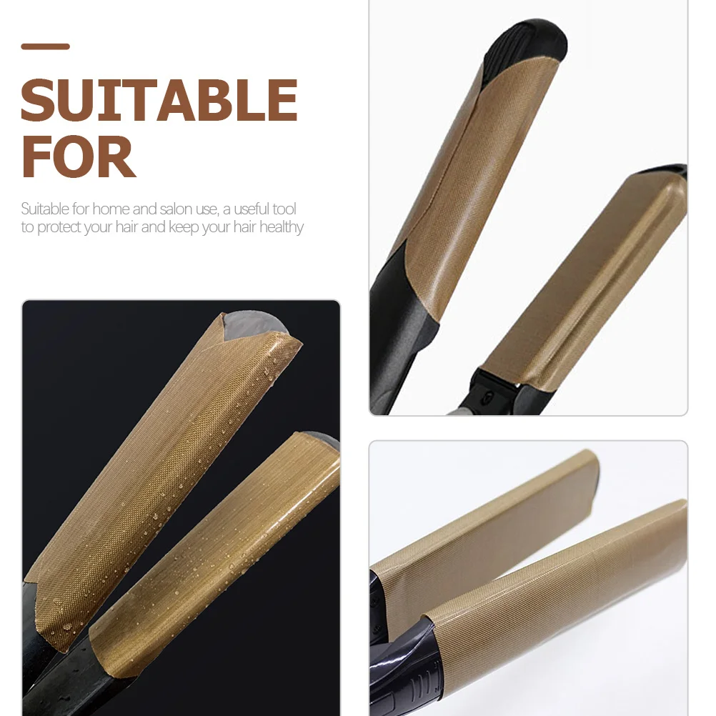 10 pçs isolamento térmico alisador de cabelo adesivo tecido vidro para curling ferro plano salão uso doméstico grosso ferramenta estilo cabelo